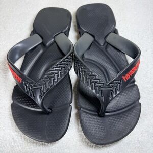 Havaianas Power 2.0 Black Sandal Men 9 1/2-10 EU 41-42 EUC Flip Flop Beach